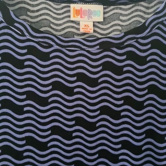 LuLaRoe Dress. Purple and black print. Size XS. - Picture 2 of 4